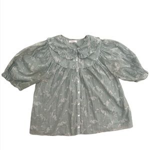 Beautiful Doen “Sena top” size M in Sage Green floral